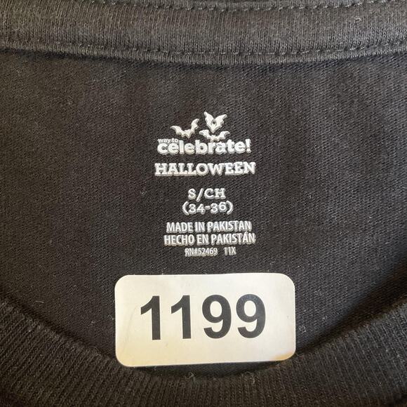 Way To Celebrate! Men Shirt S (34-36) Black Graphic Print Evil Clown Halloween - Picture 2 of 8